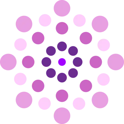 An image showing dots in different light colours of pink used in about us